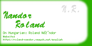 nandor roland business card